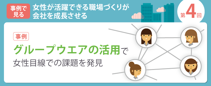 事例で見る 女性が活躍できる職場づくりが会社を成長させる 第4回【事例】グループウエアの活用で女性目線での課題を発見