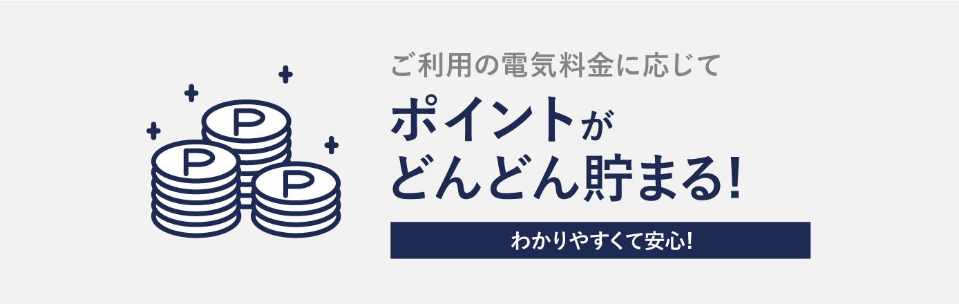 ご利用の電気料金に応じてポイントがどんどん貯まる!