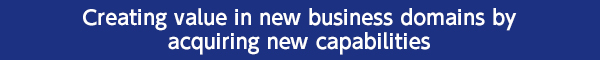 Creating value in new business domains by acquiring new capabilities